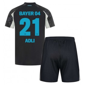 Dětské fotbalový komplet Bayer Leverkusen Amine Adli #21 Tretí košile 2024-25 Krátkým Rukávem